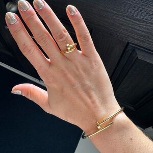Nail Bracelet and Ring Set